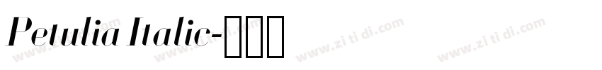 Petulia Italic字体转换